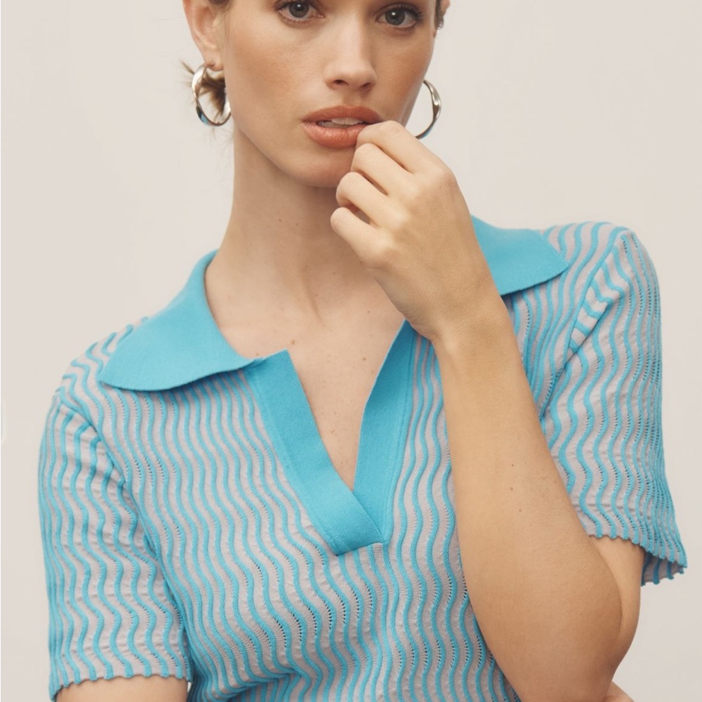 Anthropologie Aqua Wave Mini Dress